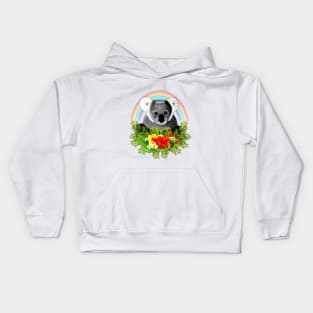 Cute Koala with Flowers, Rainbow and Butterfly Kids Hoodie